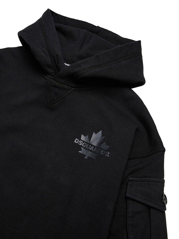 Dsquared Felpa Dsquared2 Maple Leaf - Nero