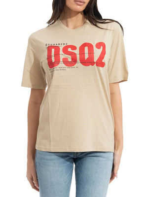 Dsquared T-Shirt Dsquared2 Loose Fit - Beige