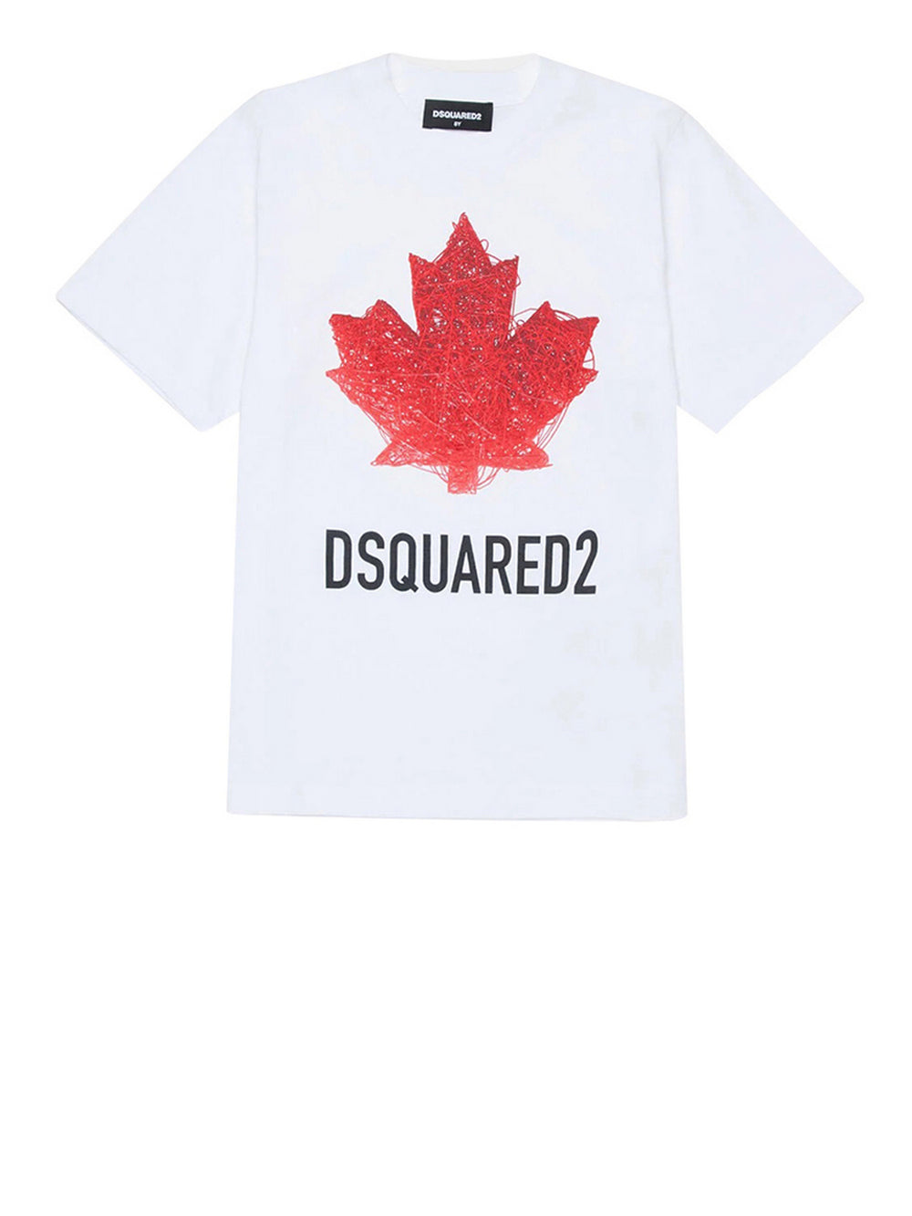 Dsquared T-Shirt Dsquared2 Maple Leaf - Bianco