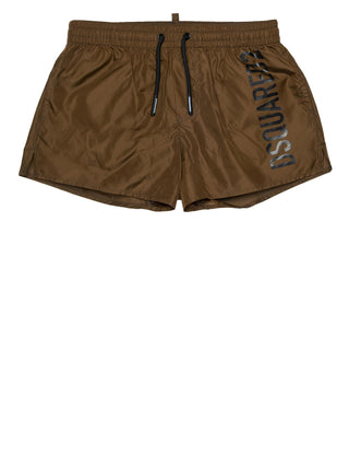 DSQUARED2 Short Mare Dsquared Logo Frontale - Marrone