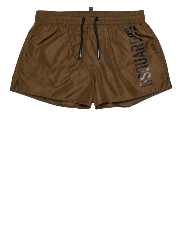 DSQUARED2 Short Mare Dsquared Logo Frontale - Marrone