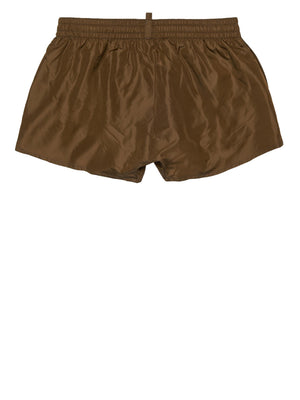 DSQUARED2 Short Mare Dsquared Logo Frontale - Marrone