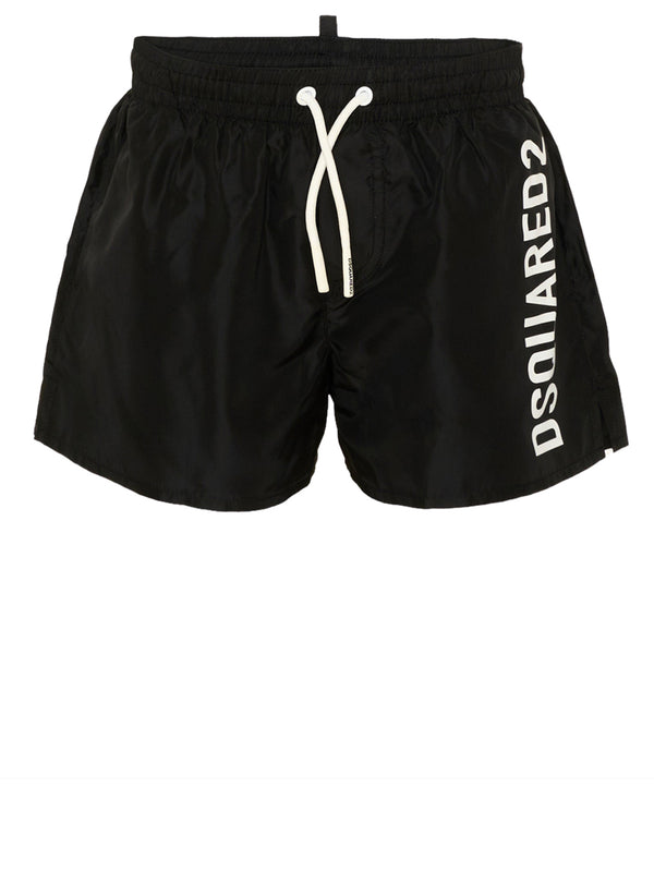 DSQUARED2 Short Mare Dsquared Logo Frontale - Nero