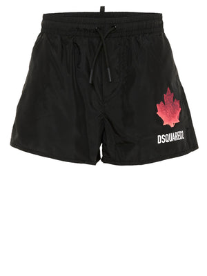 DSQUARED2 Bermuda Dsquared Logo Frontale - Nero