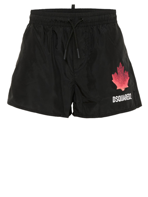 DSQUARED2 Bermuda Dsquared Logo Frontale - Nero
