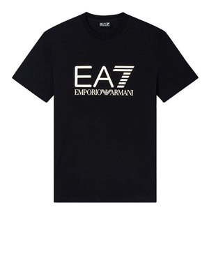Ea7 T-Shirt Ea7 Core Identity In Jersey - Nero/Oro