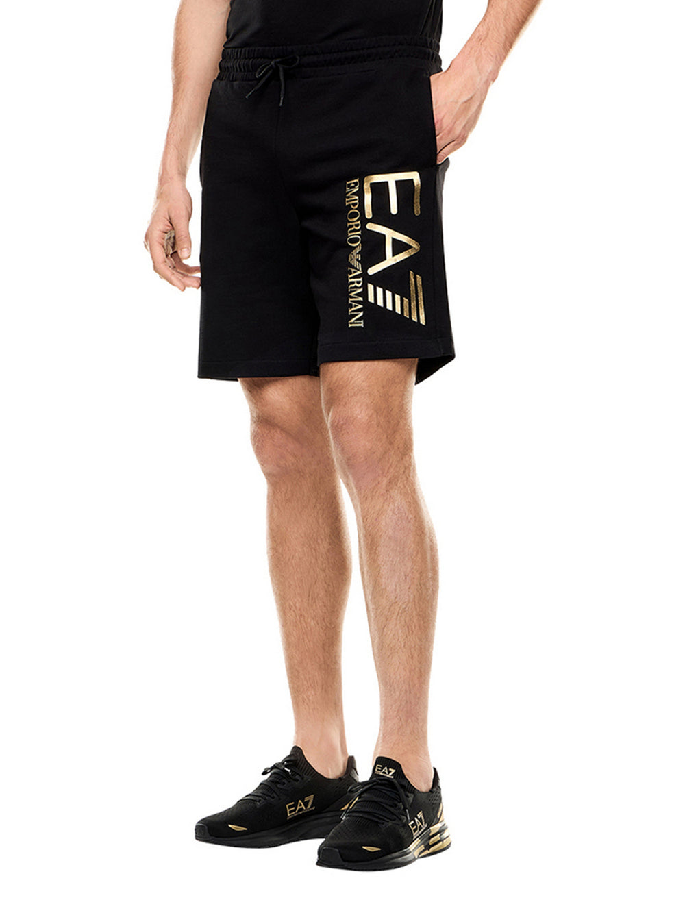 Ea7 Bermuda Ea7 In Cotone - Nero/Oro