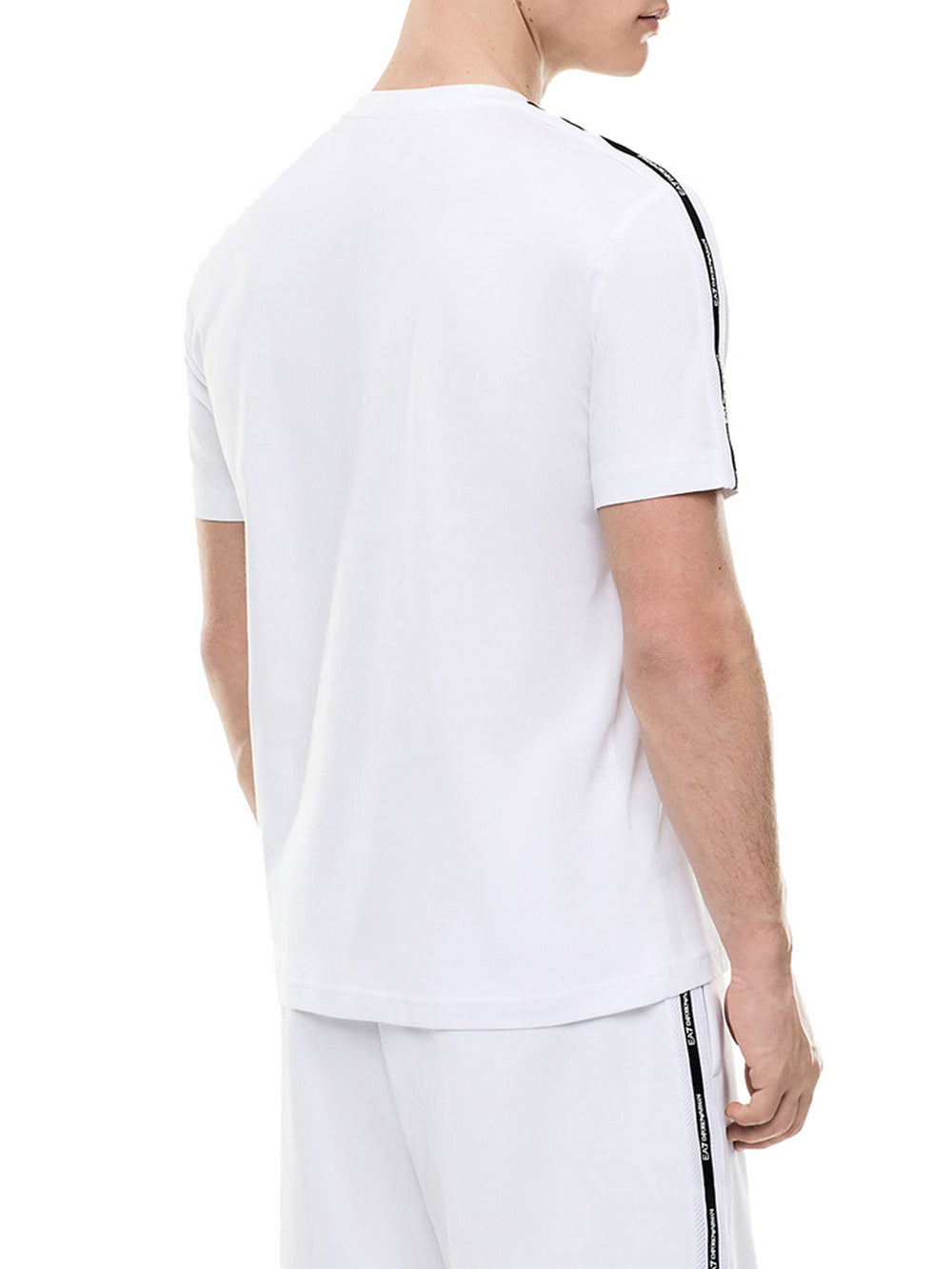 Ea7 T-Shirt Ea7 Gircollo Logo Series In Cotone - Bianco