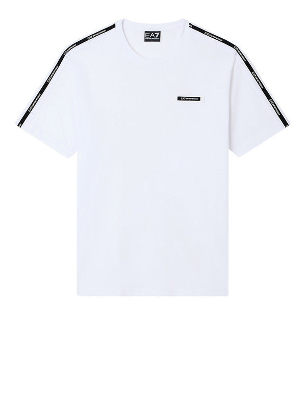 Ea7 T-Shirt Ea7 Gircollo Logo Series In Cotone - Bianco