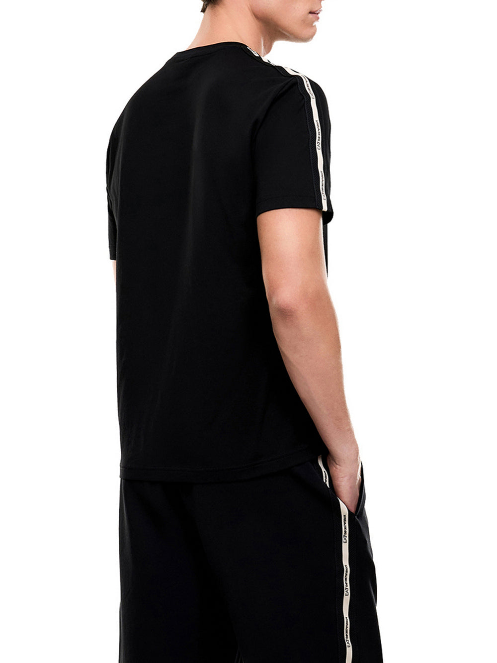 Ea7 T-Shirt Ea7 Girocollo Logo Series In Cotone - Nero
