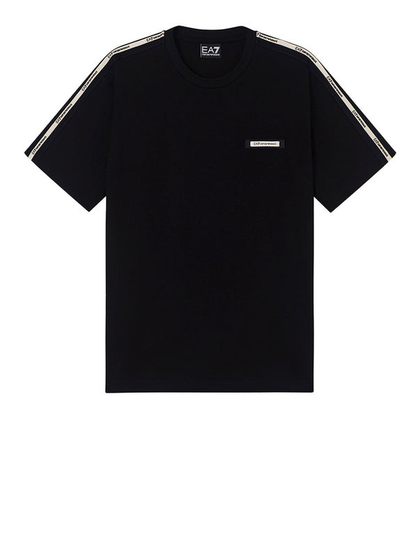 Ea7 T-Shirt Ea7 Girocollo Logo Series In Cotone - Nero