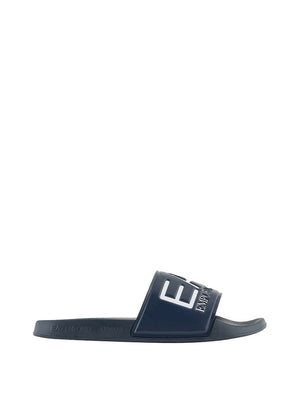 Ea7 Ciabatte Ea7 Con Maxi Logo - Blu