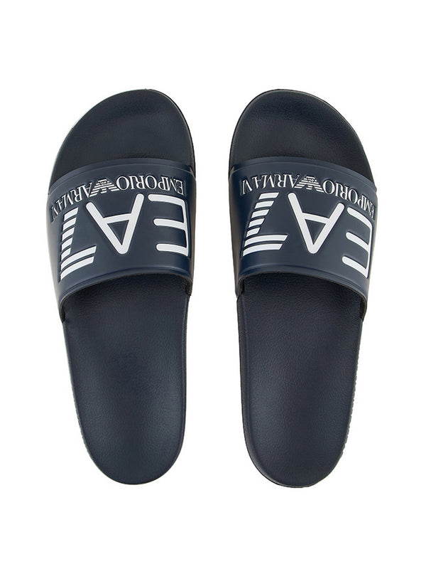 Ea7 Ciabatte Ea7 Con Maxi Logo - Blu