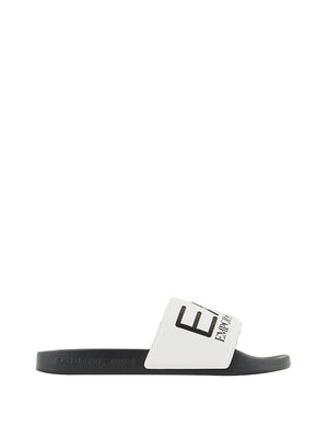 Ea7 Ciabatte Ea7 Con Maxi Logo - Nero/Bianco