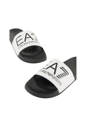 Ea7 Ciabatte Ea7 Con Maxi Logo - Nero/Bianco