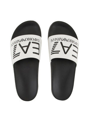 Ea7 Ciabatte Ea7 Con Maxi Logo - Nero/Bianco