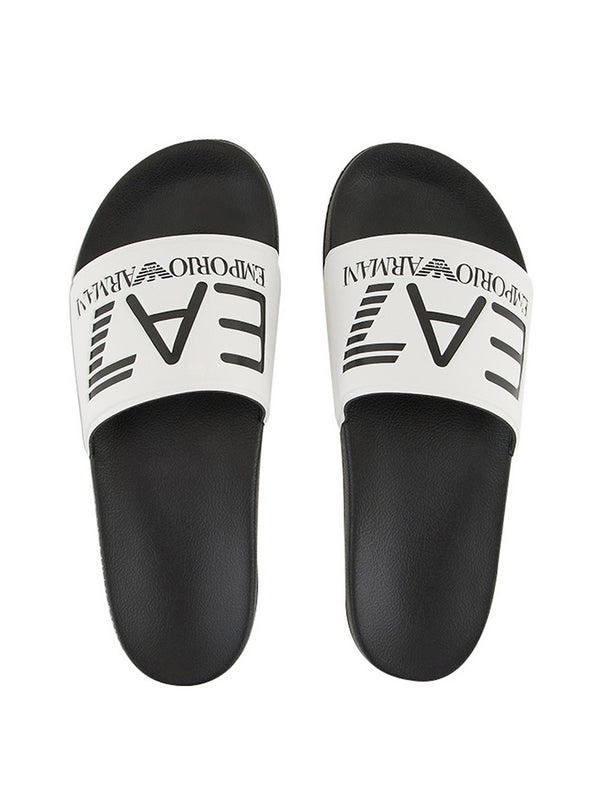Ea7 Ciabatte Ea7 Con Maxi Logo - Nero/Bianco