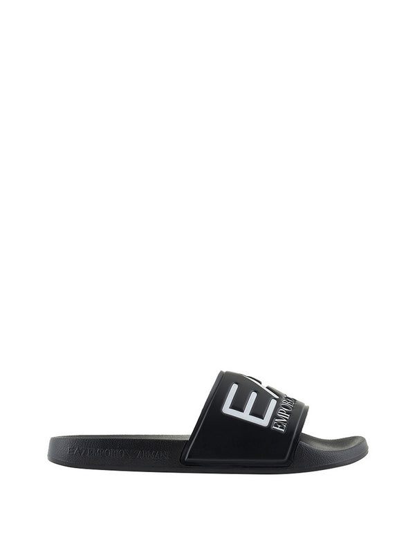 Ea7 Ciabatte Ea7 Con Maxi Logo - Nero