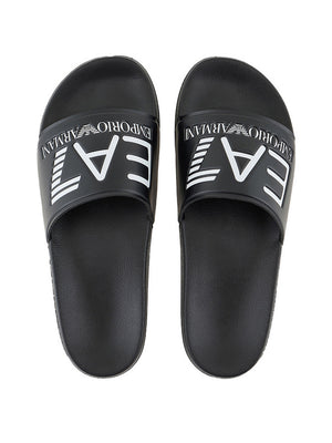 Ea7 Ciabatte Ea7 Con Maxi Logo - Nero