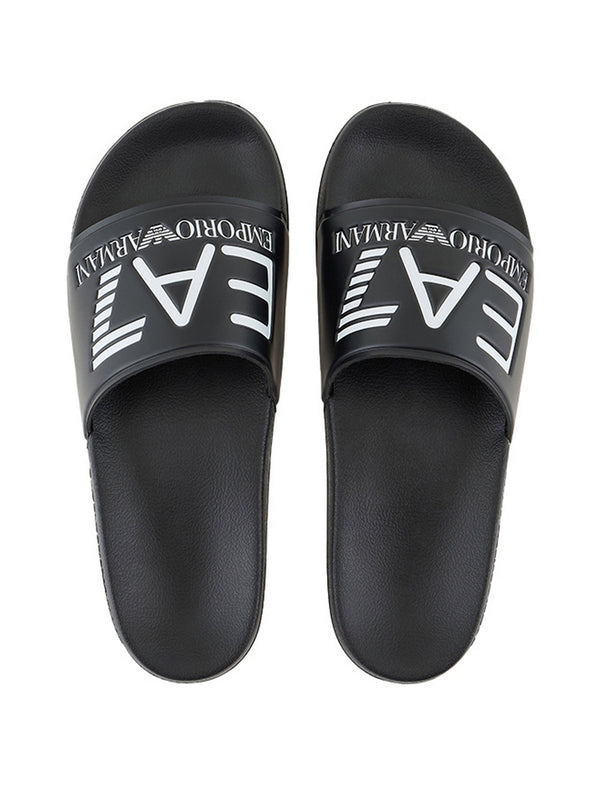 Ea7 Ciabatte Ea7 Con Maxi Logo - Nero