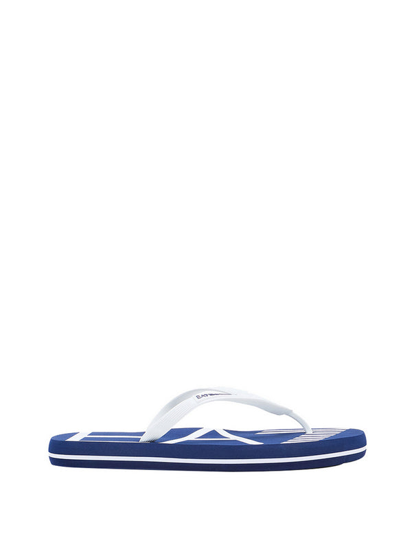 Ea7 Ciabatte Ea7 Con Logo - Blu/Bianco