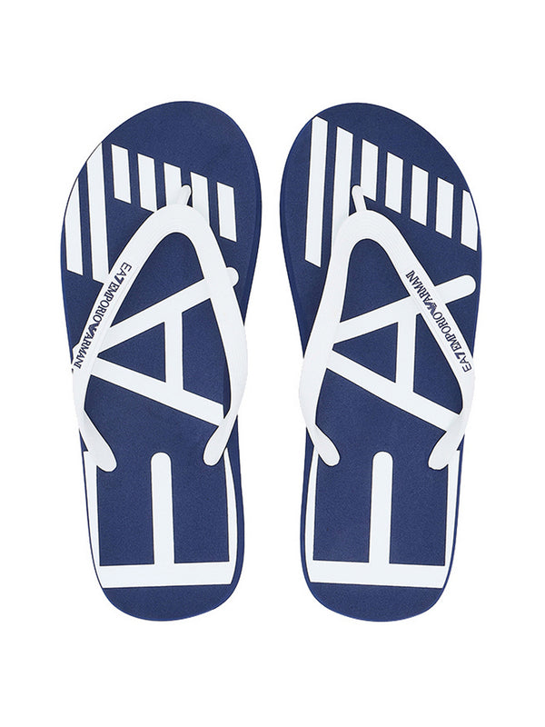 Ea7 Ciabatte Ea7 Con Logo - Blu/Bianco