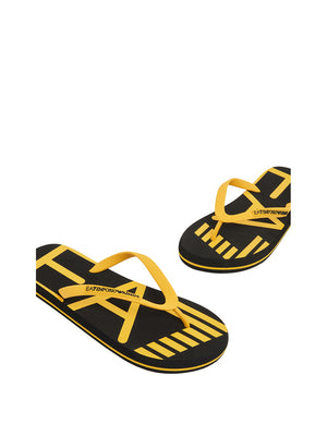 Ea7 Infradito Ea7 Con Logo - Nero/Giallo