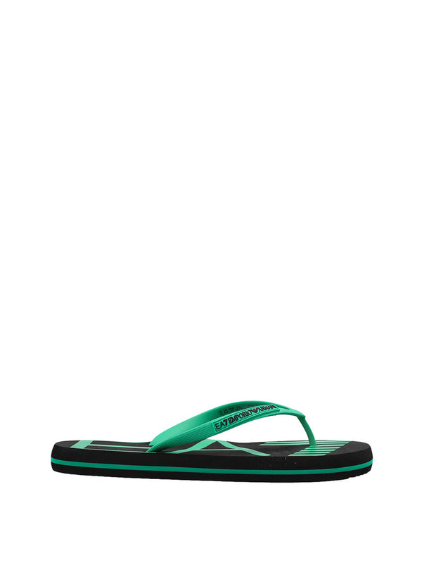 Ea7 Infradito Ea7 Con Logo - Nero/Verde