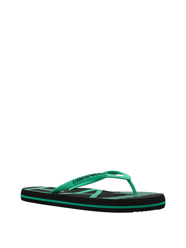 Ea7 Infradito Ea7 Con Logo - Nero/Verde