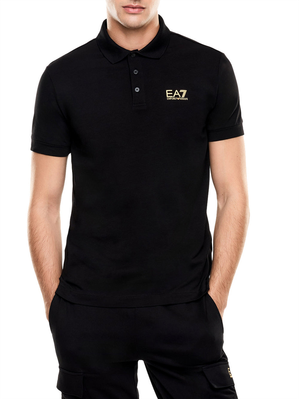 Ea7 Polo Ea7 Core Identity - Nero/Oro