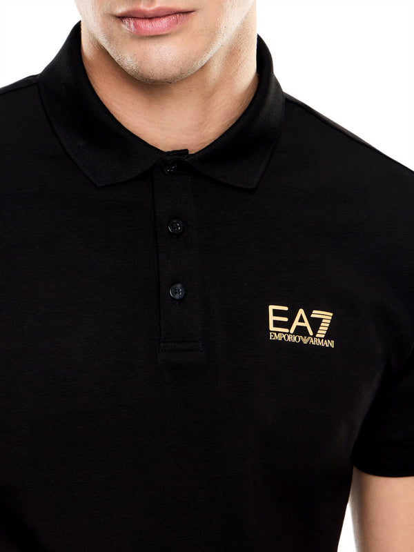 Ea7 Polo Ea7 Core Identity - Nero/Oro