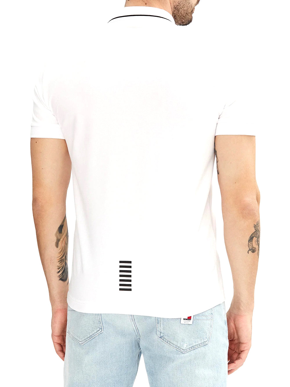 EA7 Polo Ea7 Logo Frontale - Bianco