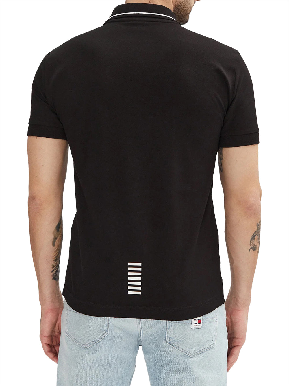 EA7 Polo Ea7 Logo Frontale - Nero