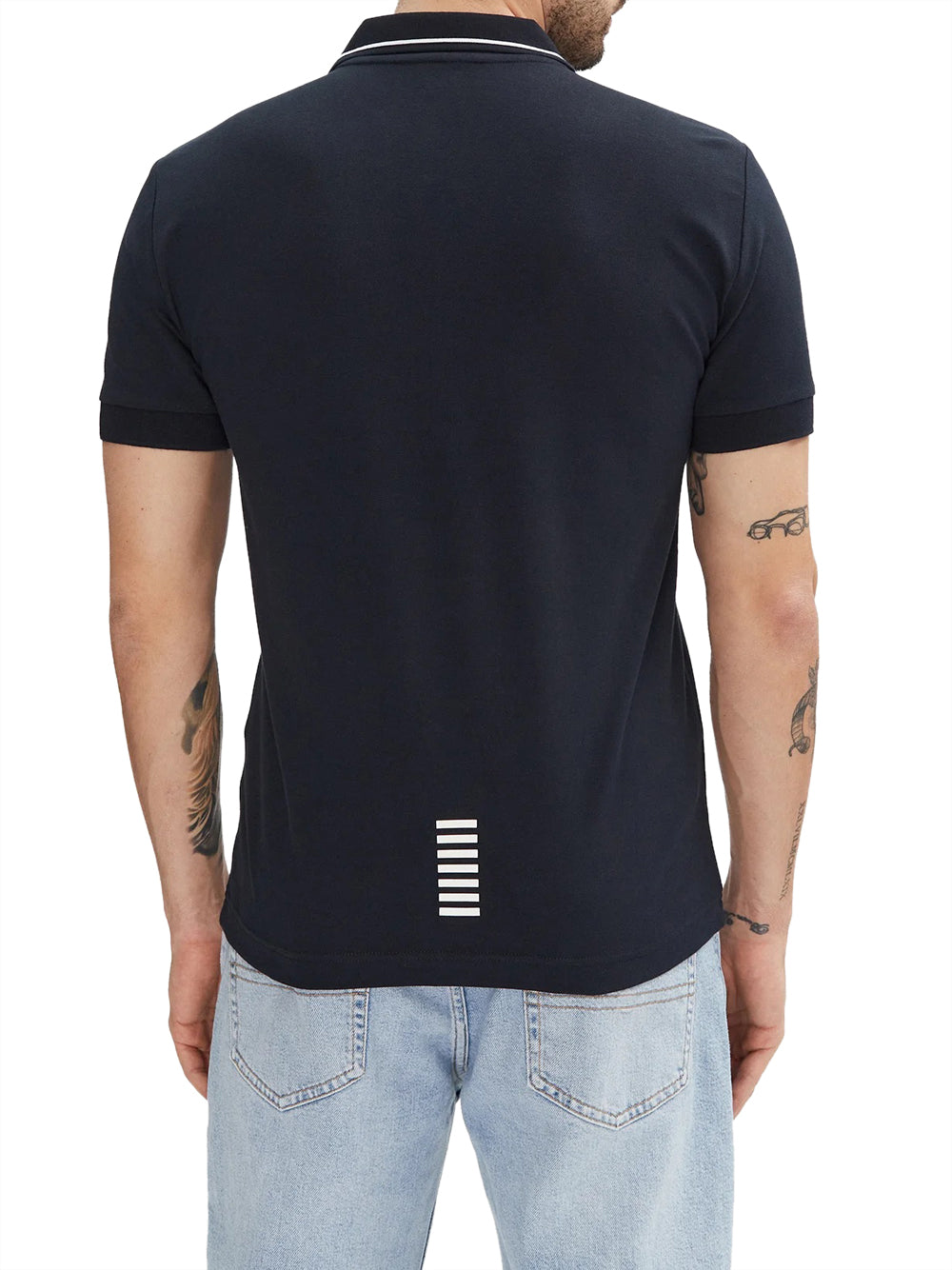 EA7 Polo Ea7 Logo Frontale - Navy