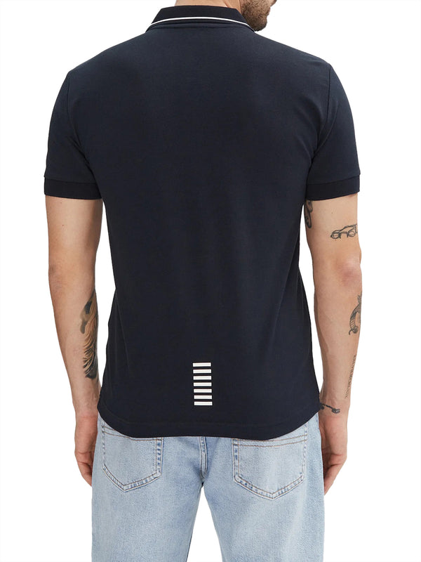 EA7 Polo Ea7 Logo Frontale - Navy