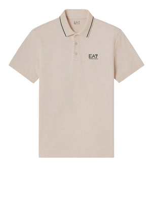 EA7 Polo Ea7 Logo Frontale - Beige