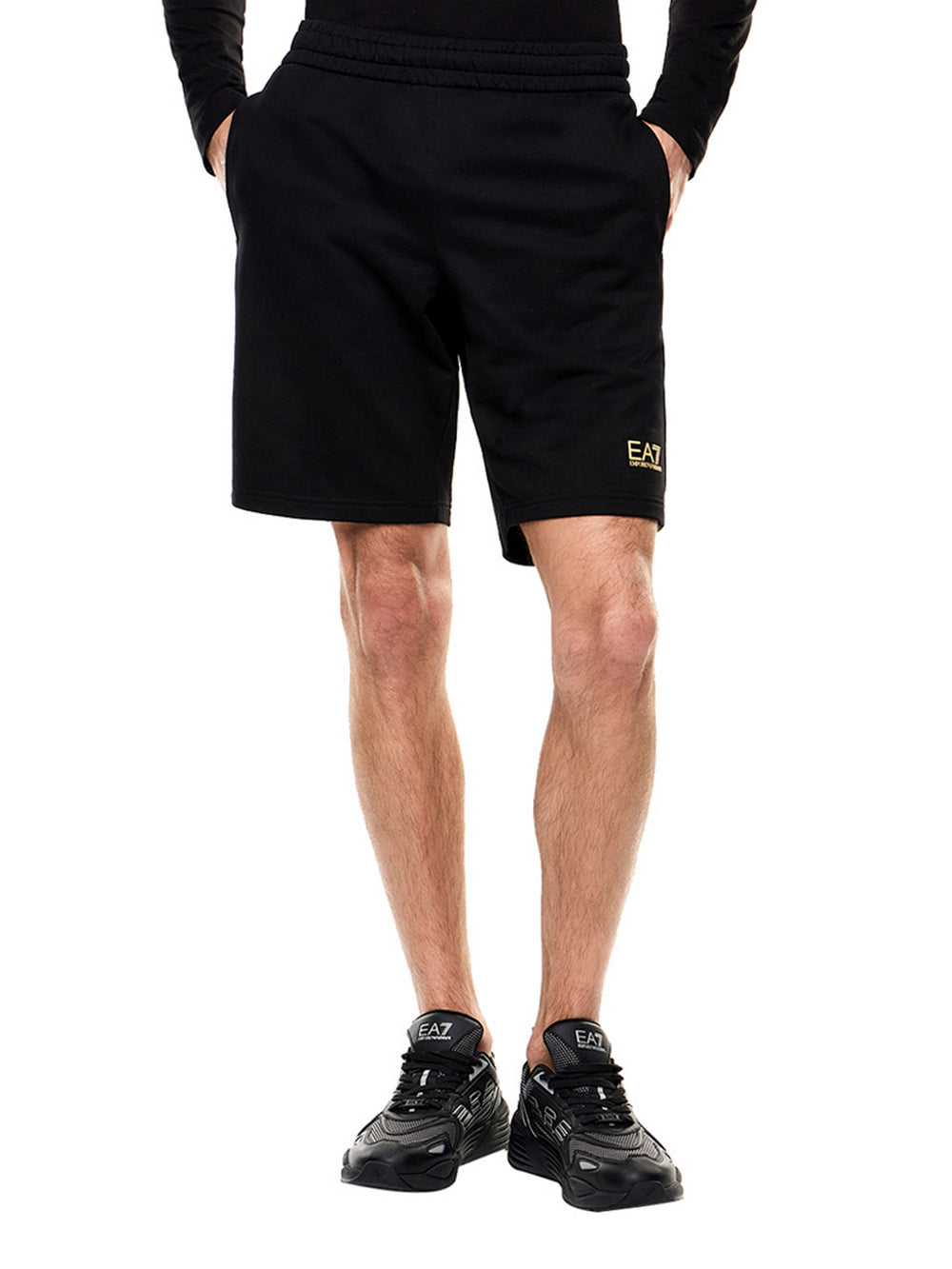 Ea7 Bermuda Ea7 In Cotone - Nero/Oro