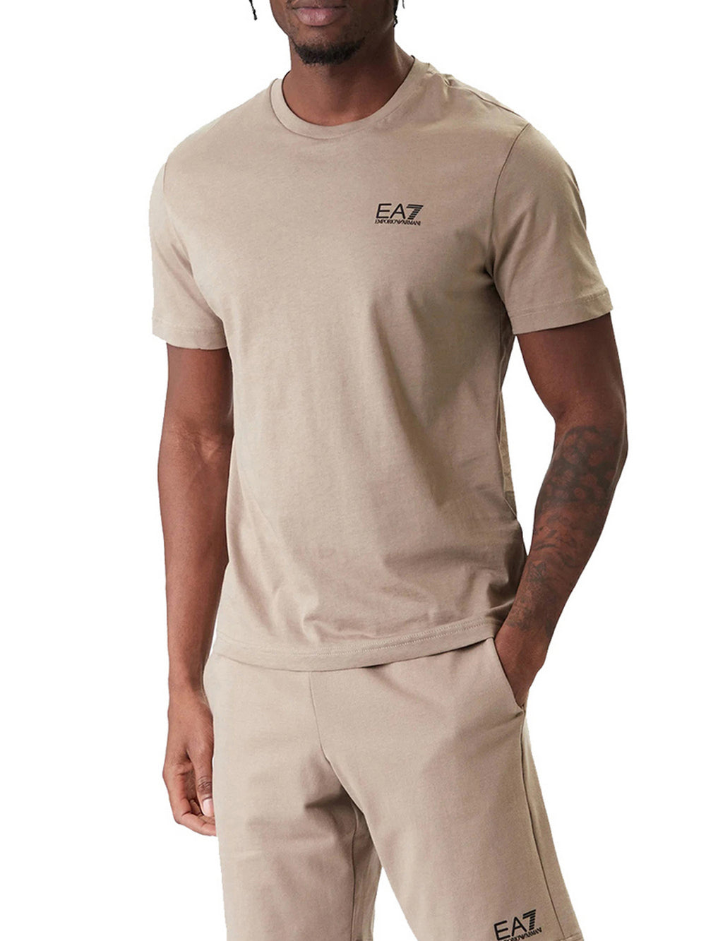 Ea7 T-Shirt Ea7 Core Identity In Cotone Pima - Beige