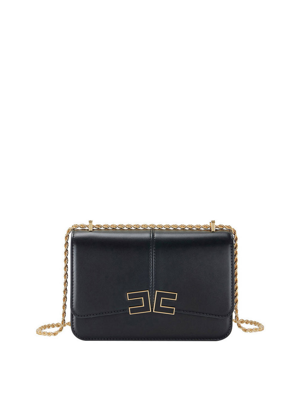 Elisabetta Franchi Borsa A Tracolla Elisabetta Franchi Con Dettaglio Logo - Nero