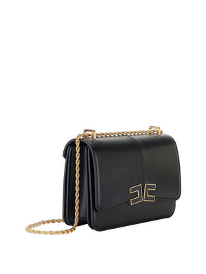 Elisabetta Franchi Borsa A Tracolla Elisabetta Franchi Con Dettaglio Logo - Nero