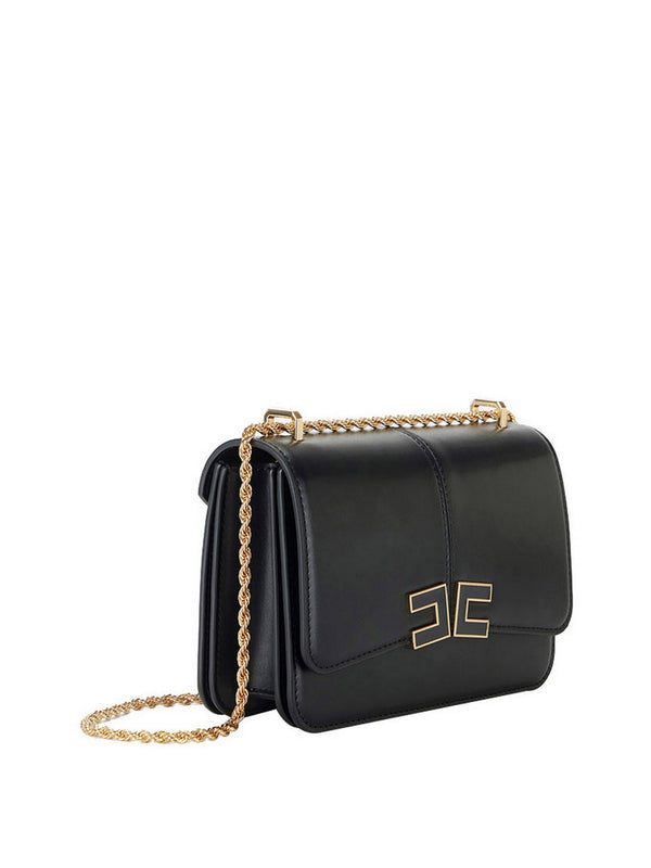 Elisabetta Franchi Borsa A Tracolla Elisabetta Franchi Con Dettaglio Logo - Nero