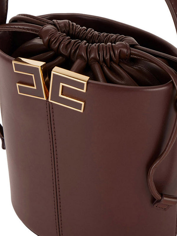 Elisabetta Franchi Secchiello Elisabetta Franchi Con Dettaglio Logo - Cacao