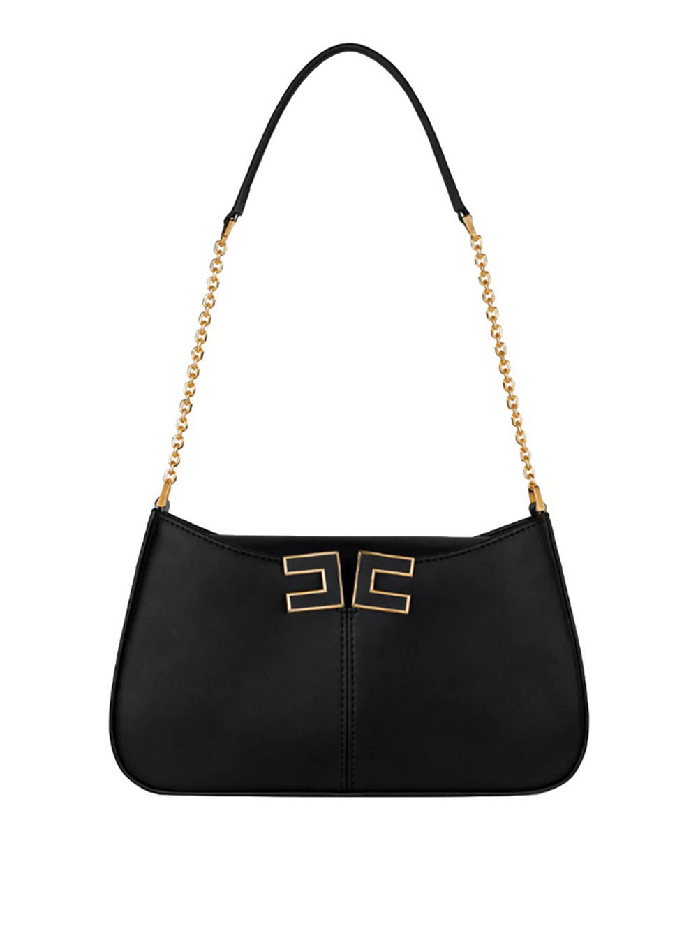 Elisabetta Franchi Borsa a Spalla Elisabetta Franchi Con Dettaglio Logo - Nero