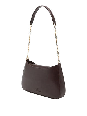 Elisabetta Franchi Borsa a Spalla Elisabetta Franchi Con Dettaglio Logo - Cacao