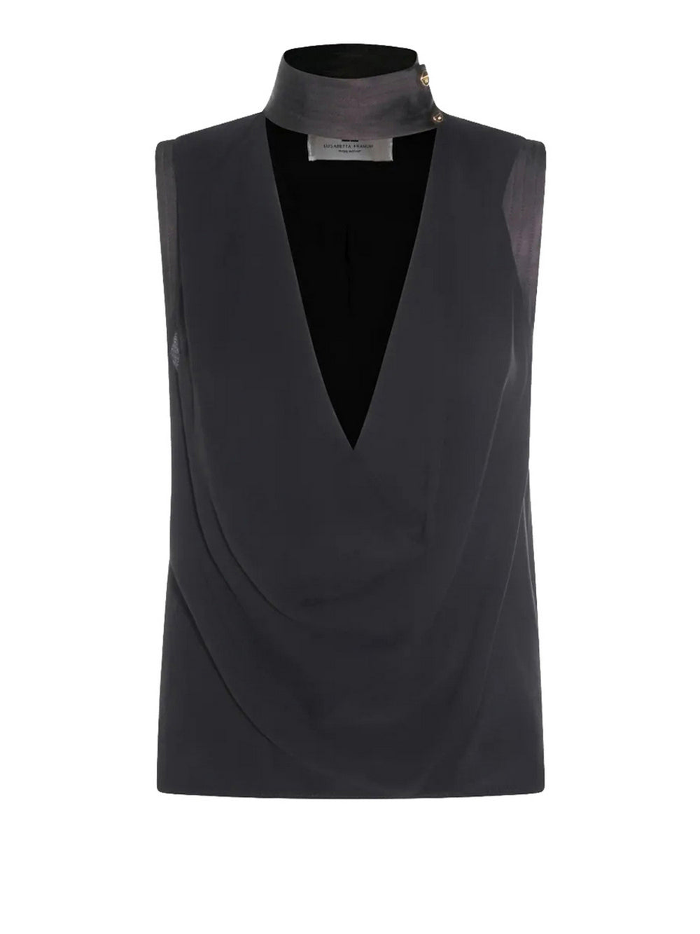 Elisabetta Franchi Top Elisabetta Franchi In Georgette Di Viscosa - Nero