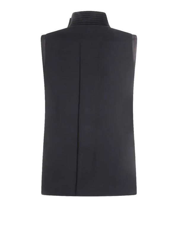 Elisabetta Franchi Top Elisabetta Franchi In Georgette Di Viscosa - Nero