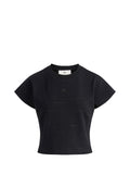 ELISABETTA FRANCHI 1USCITA T-shirt Elisabetta Franchi in jersey con stampa lettering Nero