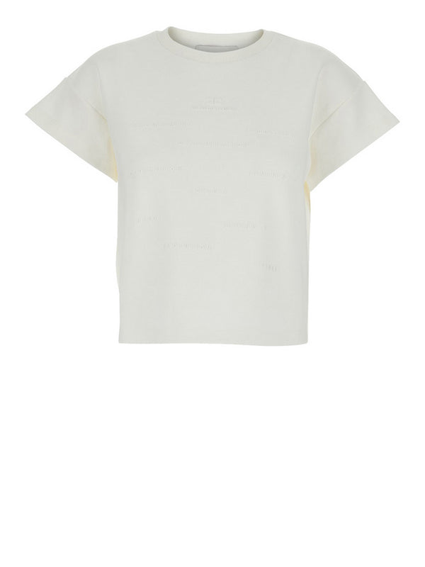 Elisabetta Franchi T-shirt Elisabetta Franchi Jersey Con Lettering Print - Bianco