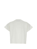 ELISABETTA FRANCHI 1USCITA T-shirt Elisabetta Franchi Jersey Con Lettering Print - Bianco