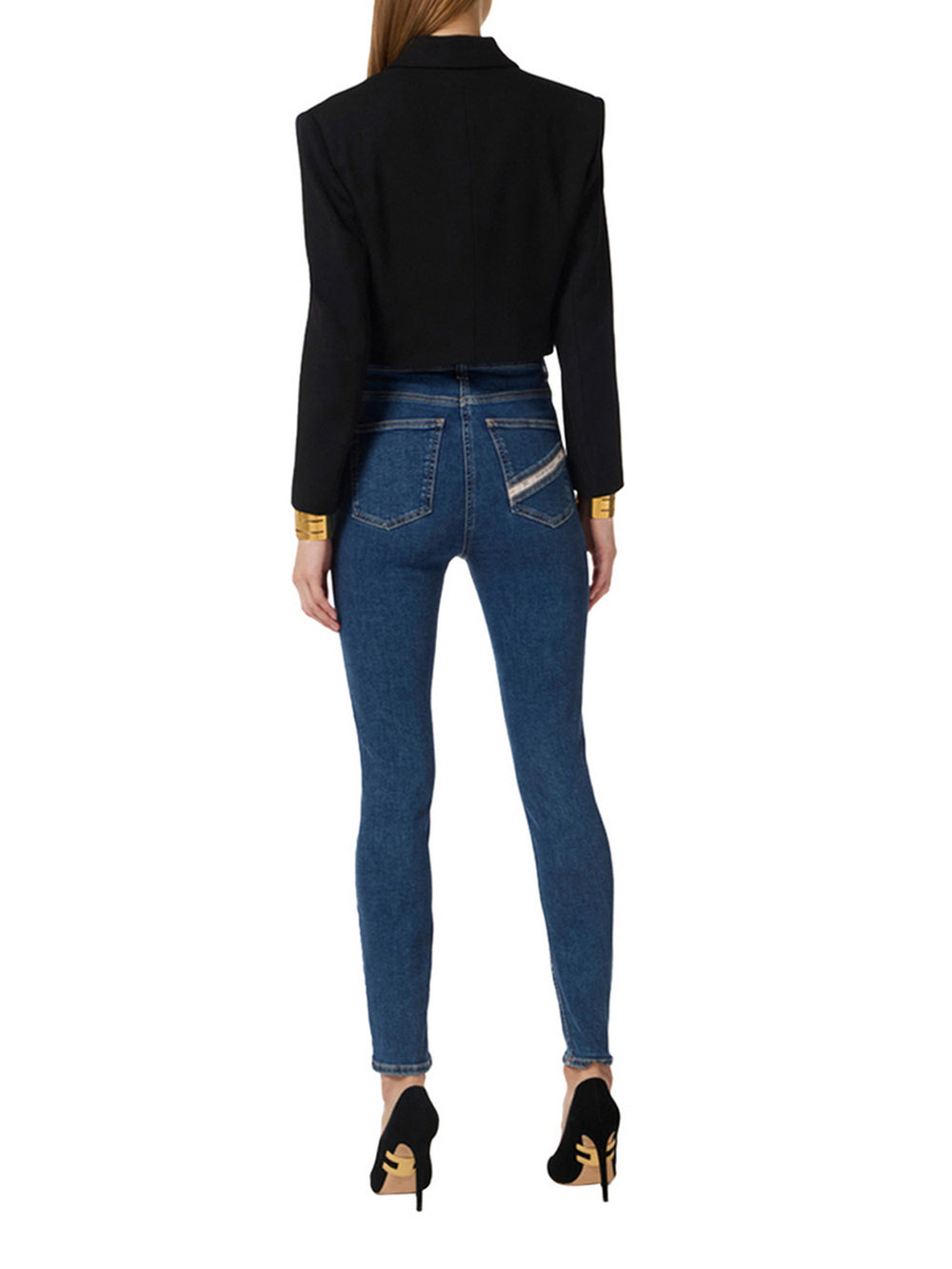 Elisabetta Franchi Jeans Skinny Elisabetta Franchi Con Dettaglio Logo - Denim